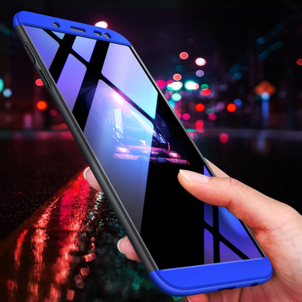 Для Samsung Galaxy J6 2018 чехол Полная защита Жесткий PC противоударный матовый для J600F J600