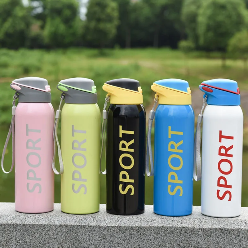 500 ml Нержавеющая сталь спорт кружка с ремнем пуля вакуумное пространство