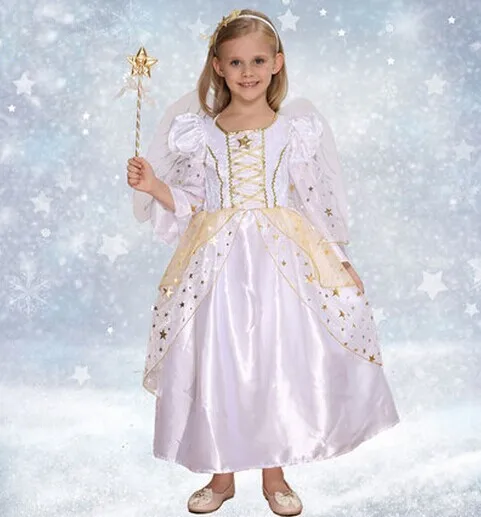 

snow white costume girls costume princess dress costume birthday party dress pretty snow queen costume white angle dress gift