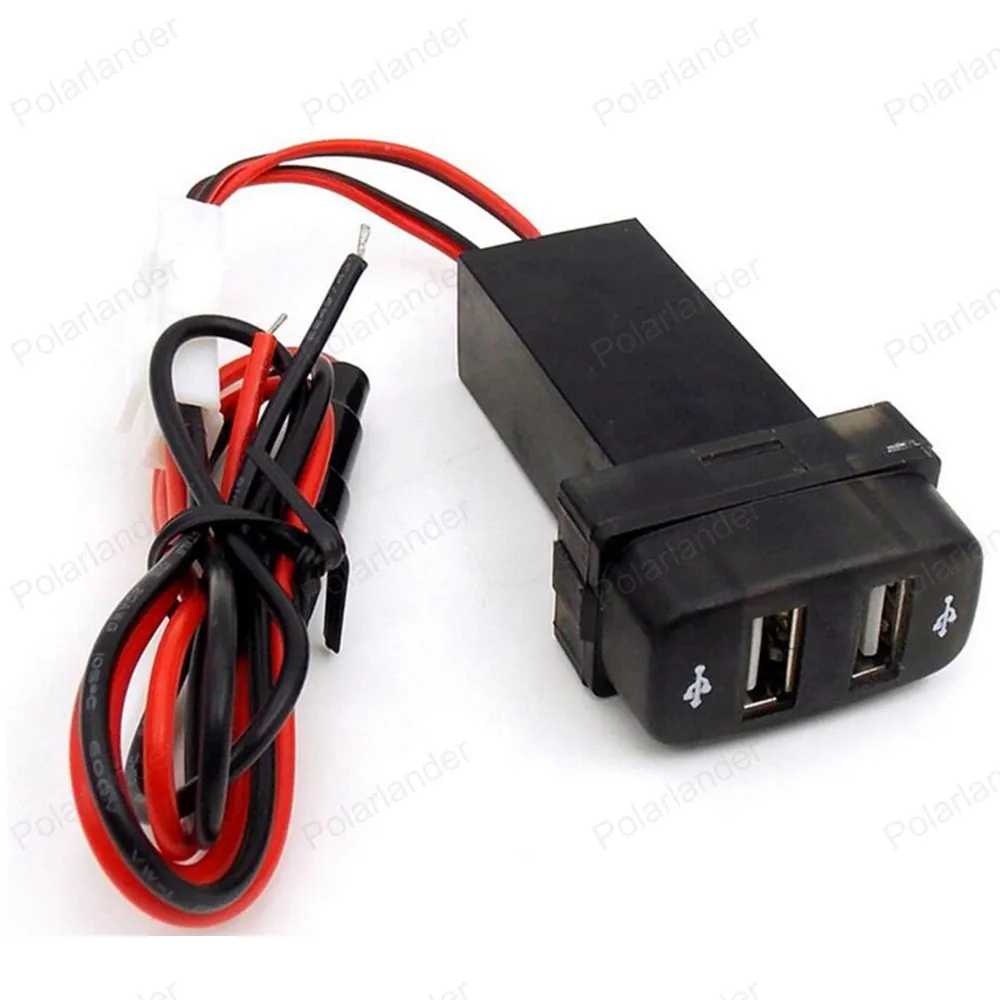 Двойной 2-портовый USB Адаптер 5В 2.1A автомобильный DC-DC Преобразователь мощности для