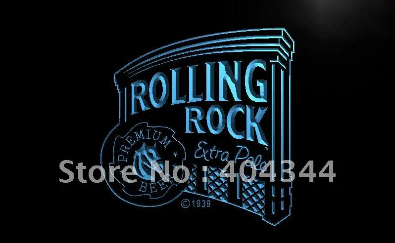 Le019-rolling Rock пивной бар Паб Клуб светодиодный ная неоновая светосветильник вывеска