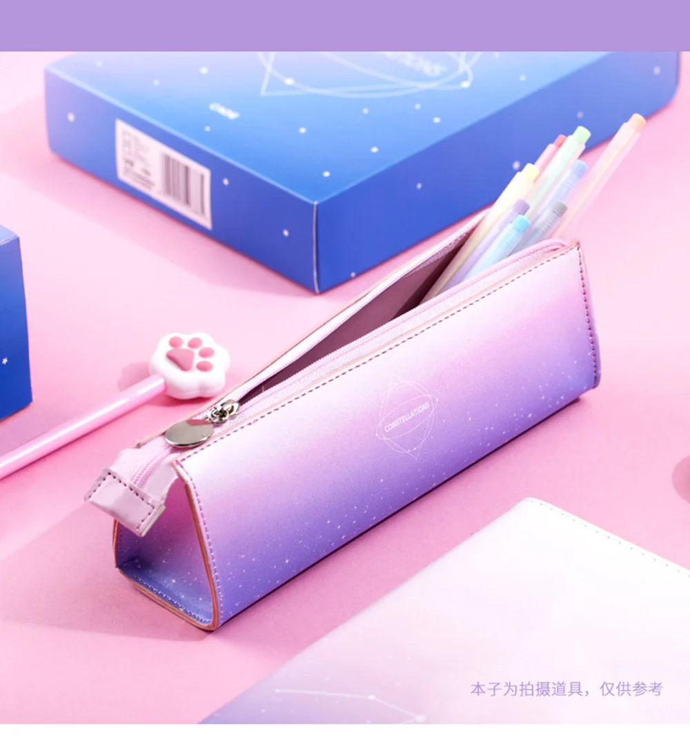 Kawaii уголовного корейский школьный Карандаш Чехол для девочек и мальчиков, большая звезда Карандаш Чехол Творческий Большой Косметическая ручка канцелярских принадлежностей для ящик для инструментов