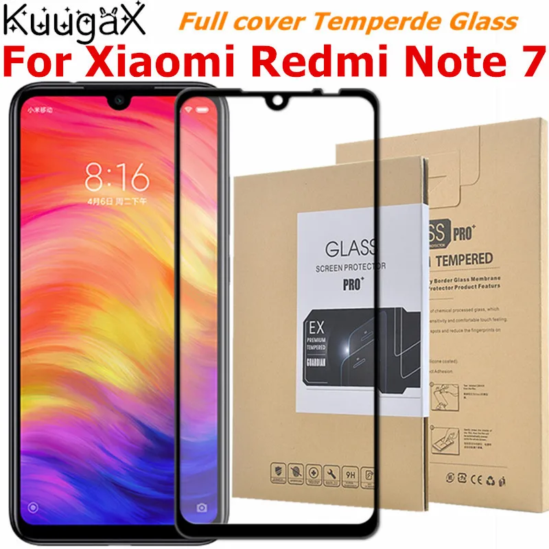 Закаленное стекло для Xiaomi Redmi Note 7 полное покрытие экрана смартфон оригинал note7 4