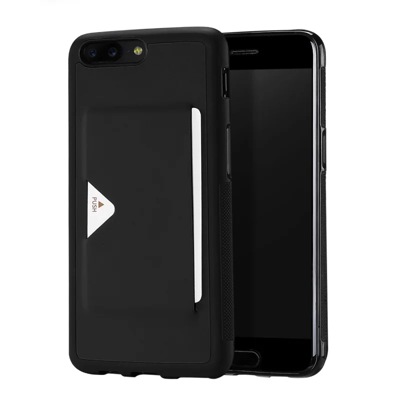 Dux DUCIS для OnePlus 5 Чехол pocard серии Слот карты из искусственной кожи ТПУ задняя крышка