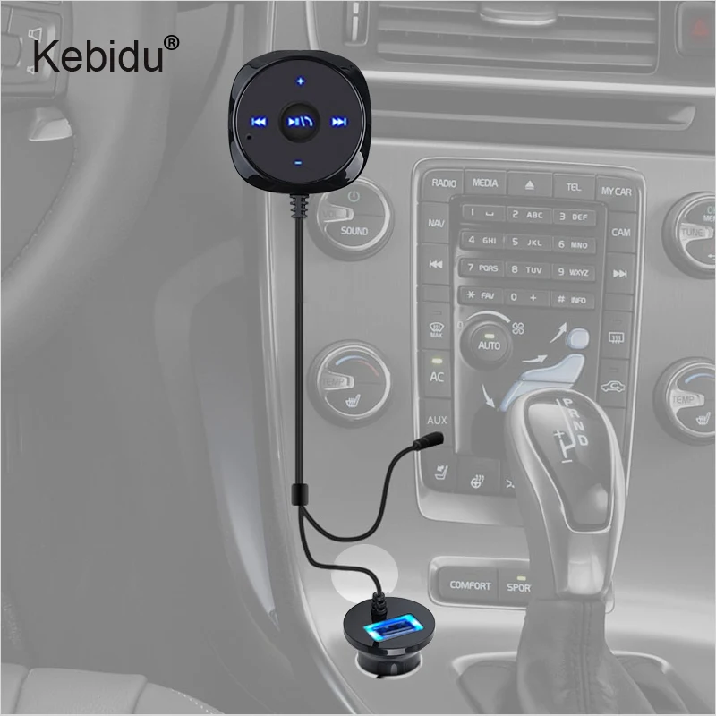 Автомобильный комплект громкой связи kebidu Bluetooth магнитное основание MP3 A2DP 3 5 мм AUX
