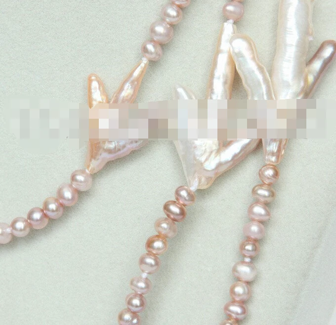 AA 0033052 Baroque 57&quot 31mm purple cultured pearl necklace magnet clasp | Украшения и аксессуары