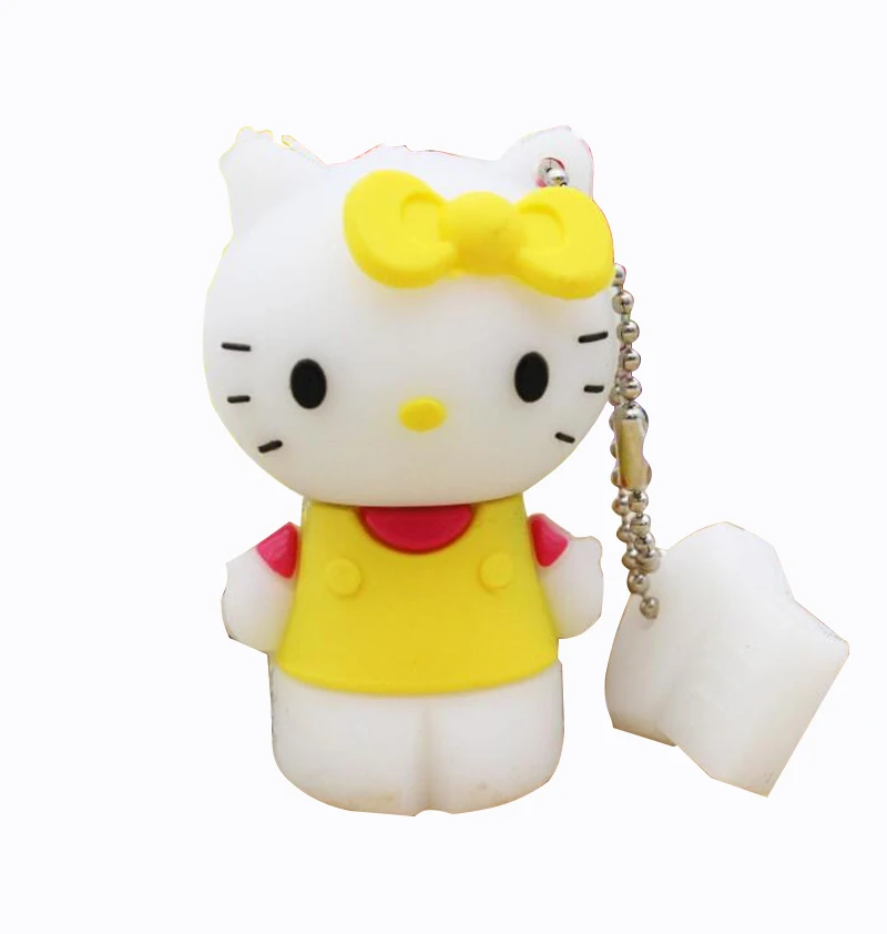 JASTER hello kitty Usb флеш-накопитель 64 ГБ флеш-накопитель 32 Гб Флешка 4 ГБ 8 ГБ 16 ГБ 32 ГБ 64 ГБ U Диск флеш-карта kitty карта памяти подарок - Цвет: yellow