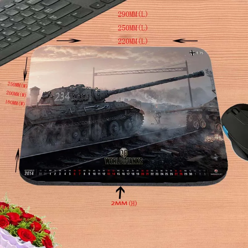 Популярный 4 шт. коврик для мыши Mairuige World of Tank игрового ПК Противоскользящий