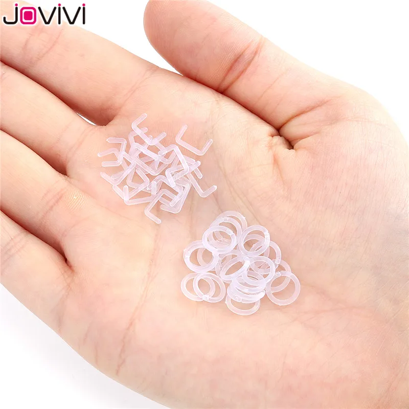 Jovivi 40 шт. 14 г 16 прозрачные гибкие акриловые кольца для перегородки носа фиксаторы