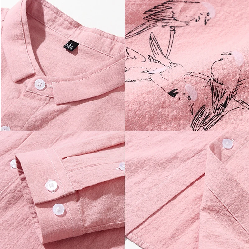 Leelion 2018 Осень 100% хлопковая рубашка Для мужчин с длинным рукавом Slim Fit Рубашки для