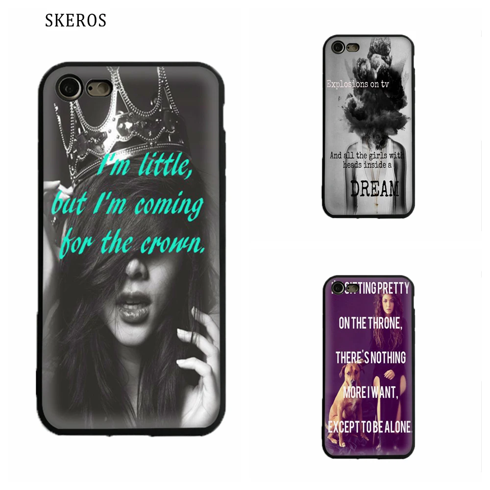 SKEROS Lorde силиконовый мягкий чехол для телефона из ТПУ Apple IPhone X 5 5S Se 6 S 7 8 Plus # ua113 |