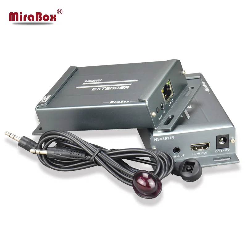HDMI удлинитель MiraBox с ИК пультом дистанционного управления по ethernet TCP IP 150m RJ45 Cat5 Cat5e