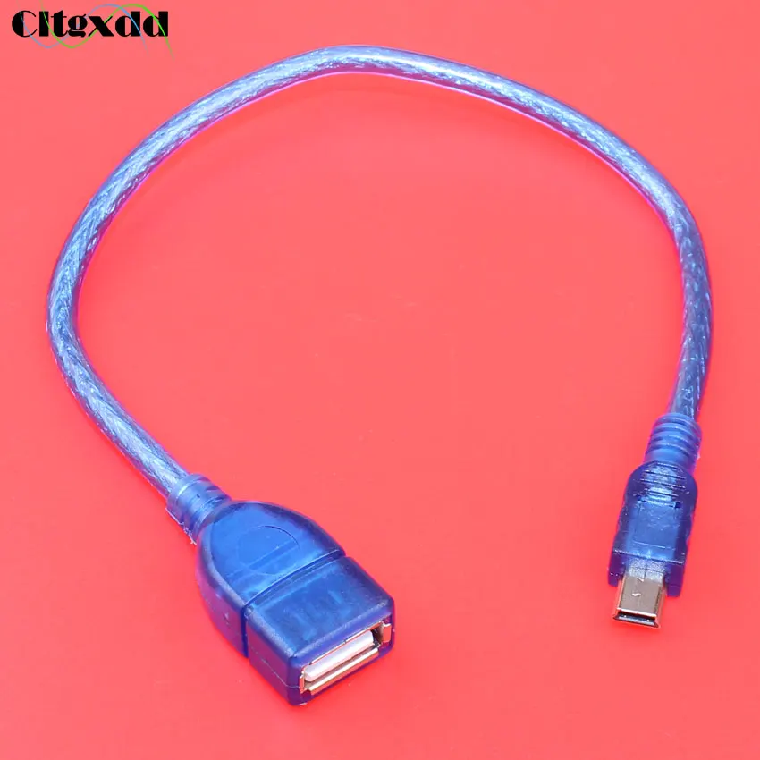 30 см мини USB 5-контактный штекер на 2 0 гнездо Соединительный шнур T интерфейс OTG