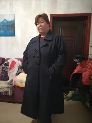 Женское шерстяное пальто 10XL удлиненное приталенное двубортное большого размера