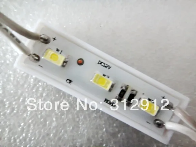 20 шт. 5730 SMD СВЕТОДИОДНЫЙ модуль высокая яркость 1 2 Вт IP65 DC12V 120 150лм Размер: 45 мм * 12