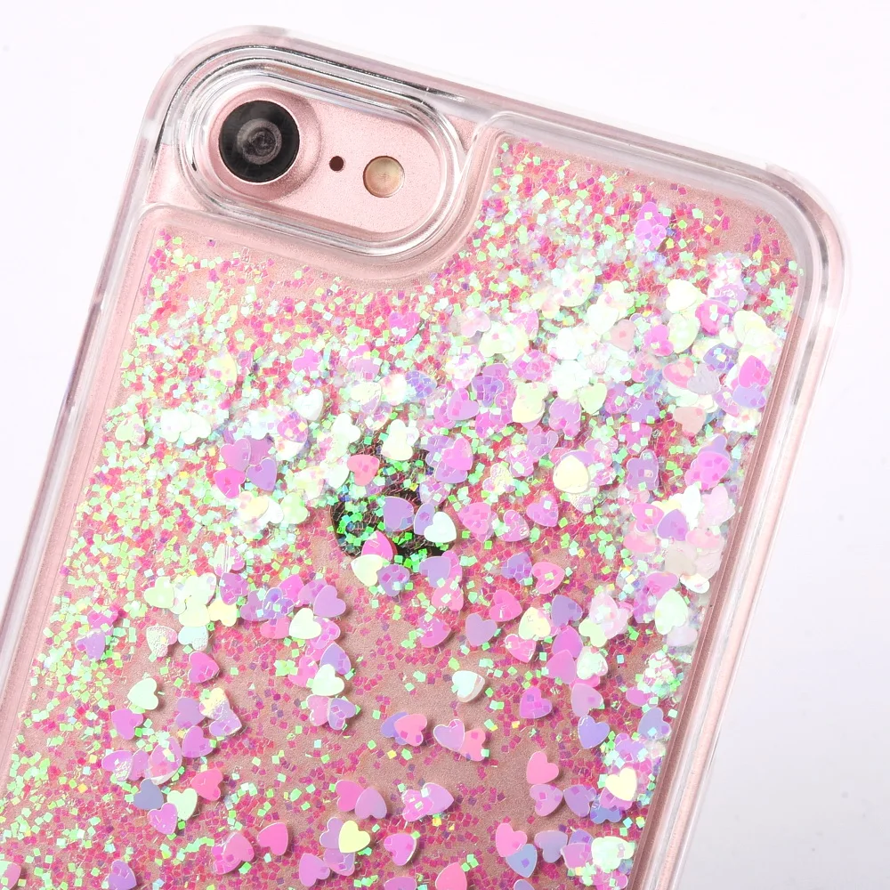 Diamond on side Bling Liquid Quicksand Soft Cases for iPhone 7 Plus 6S 6 Se X | Мобильные телефоны и аксессуары