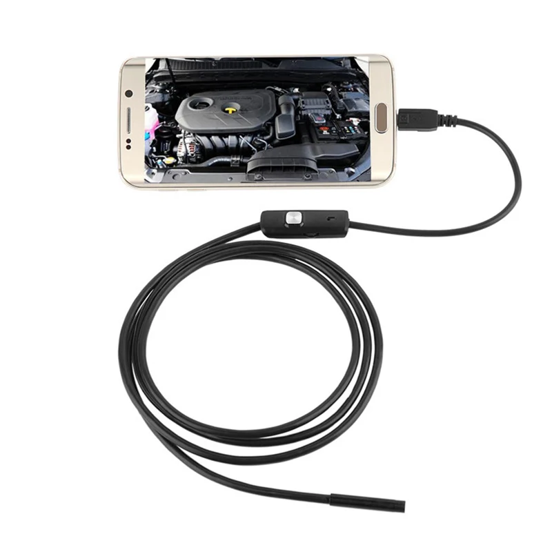 Новая профессиональная 5 мм линза Mirco USB OTG эндоскоп Инспекционная камера 1 м/2 м/5 м