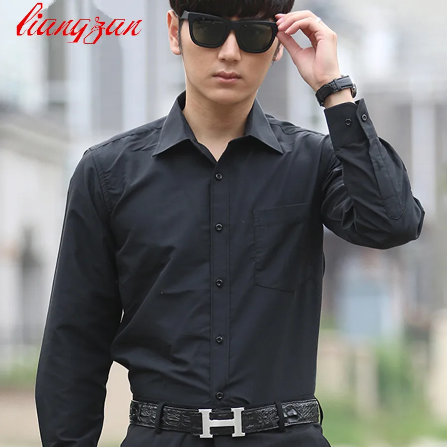 Мужские рубашки фирменный дизайн большие размеры S 5XL блузы приталенные осень