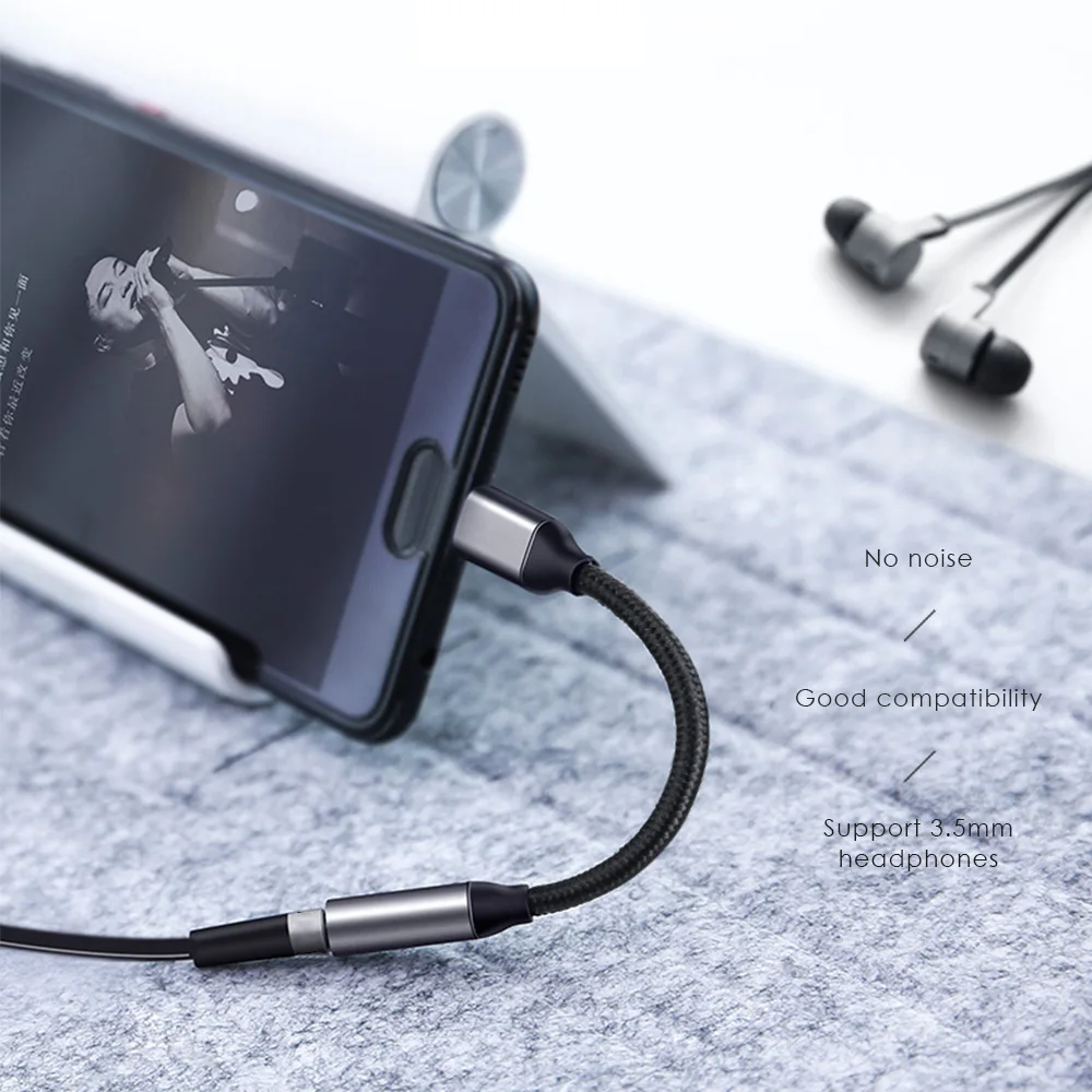 CBAOOO Тип C 3,5 разъем для наушников USB C до 3,5 мм AUX Наушники Адаптер для huawei mate 20 P30 pro Xiaomi Mi 6 8 9 SE аудио кабель