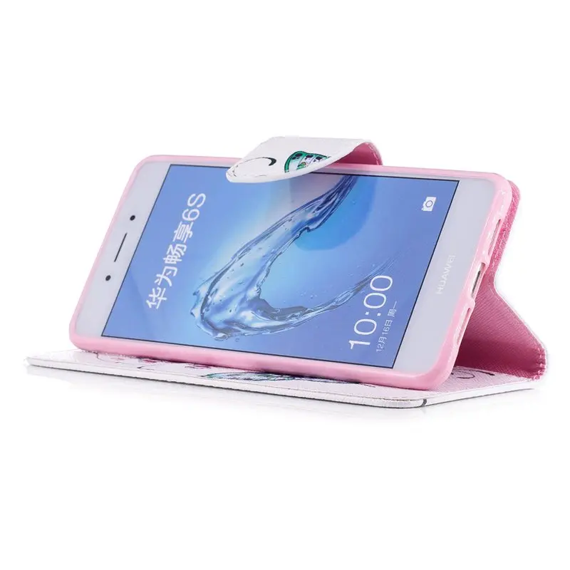 Чехол для Huawei Honor 6C кошелек с мультяшным рисунком флип-чехол из искусственной