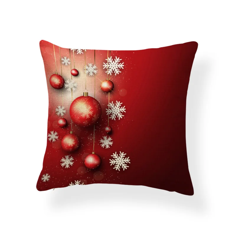 Наволочка с оленем елкой снежинкой 2018 Рождественская подушка чехол снеговик