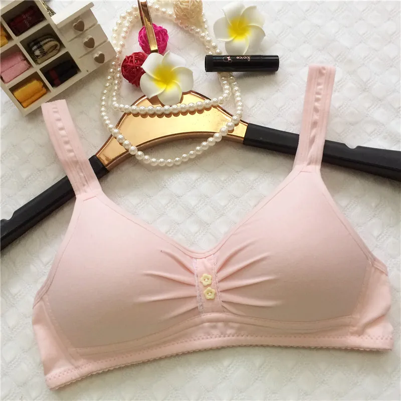 

Yenlice young girls bra Cotton Push Up bra Comfortable Student Underwear Wireless Bras For Women Five Color