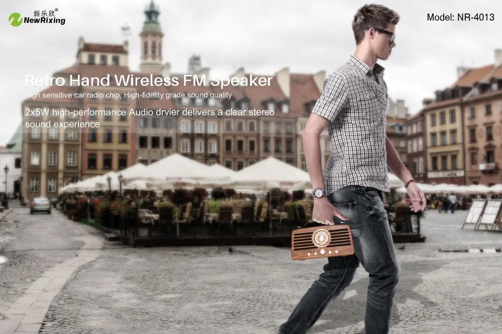 Беспроводная Bluetooth колонка портативная стереоколонка радио поддержка TF карты AUX
