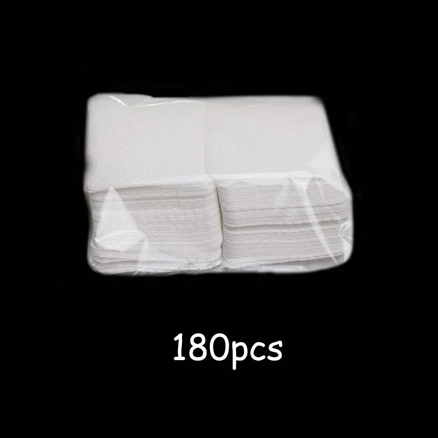 180pcs 200/540 шт Безворсовая Бумага хлопчатобумажные салфетки клей для ресниц для снятия протрите устья бутылка клея предотвращает закупорить клей коврик для очистки - Цвет: 180pcs