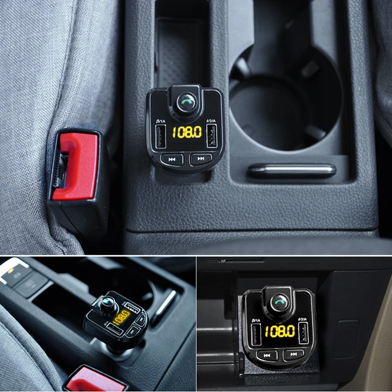 Автомобильный комплект громкой связи Mp3 Bluetooth Fm-трансмиттер модулятор