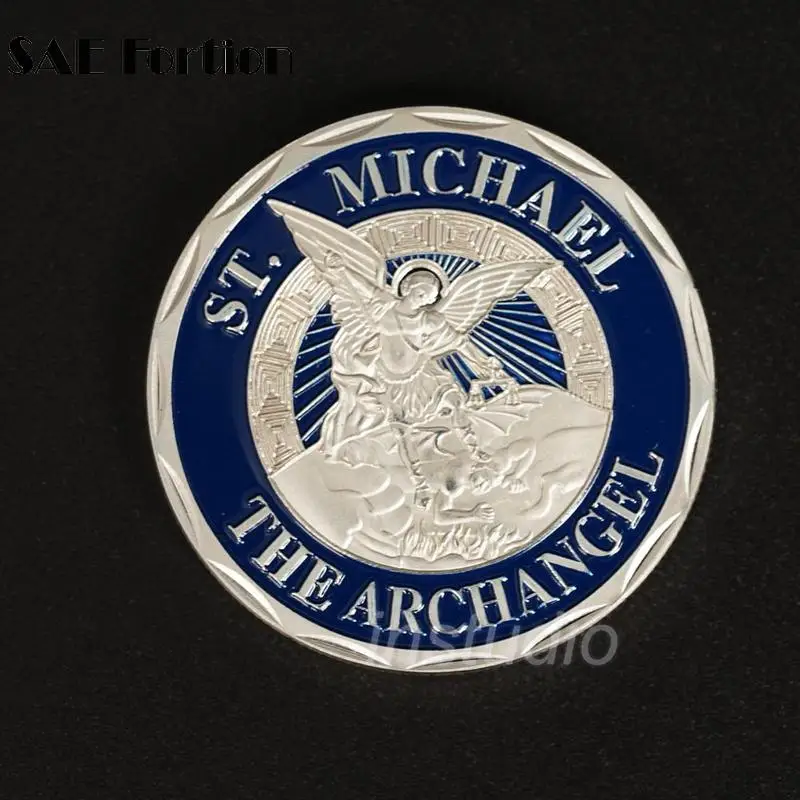 US Challenge Coin св. Майкла Архангела ВВС США полиция безопасности памятная