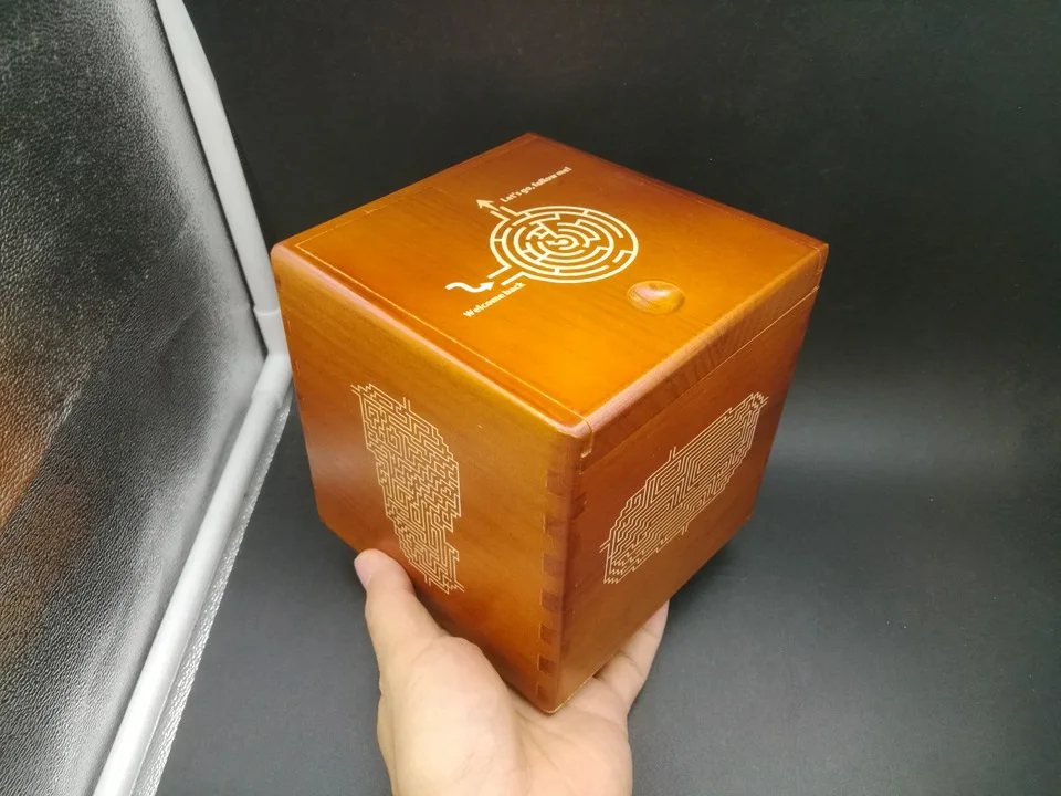 Детская Подарочная коробка-головоломка, деревянная игрушка, секретная 3D головоломка, сложная игра-лабиринт
