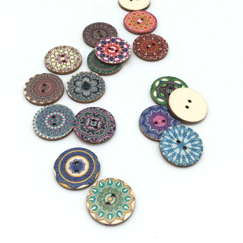 Круглые деревянные пуговицы для скрапбукинга 25 мм 50 шт.|round wooden buttons|wooden buttonsbuttons for