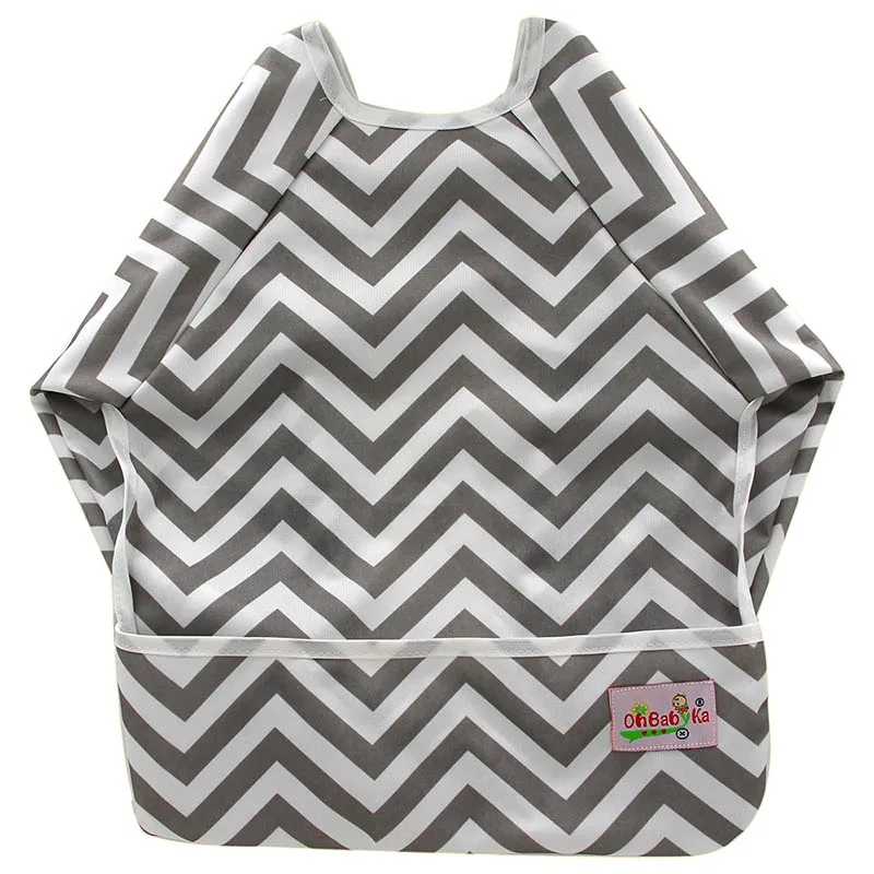 Ohbabyka Baby Feeding Bibs &amp Burp Cloths Long Sleeve Waterproof Reusable Slabbers Newborn Infant Eating | Детская одежда и