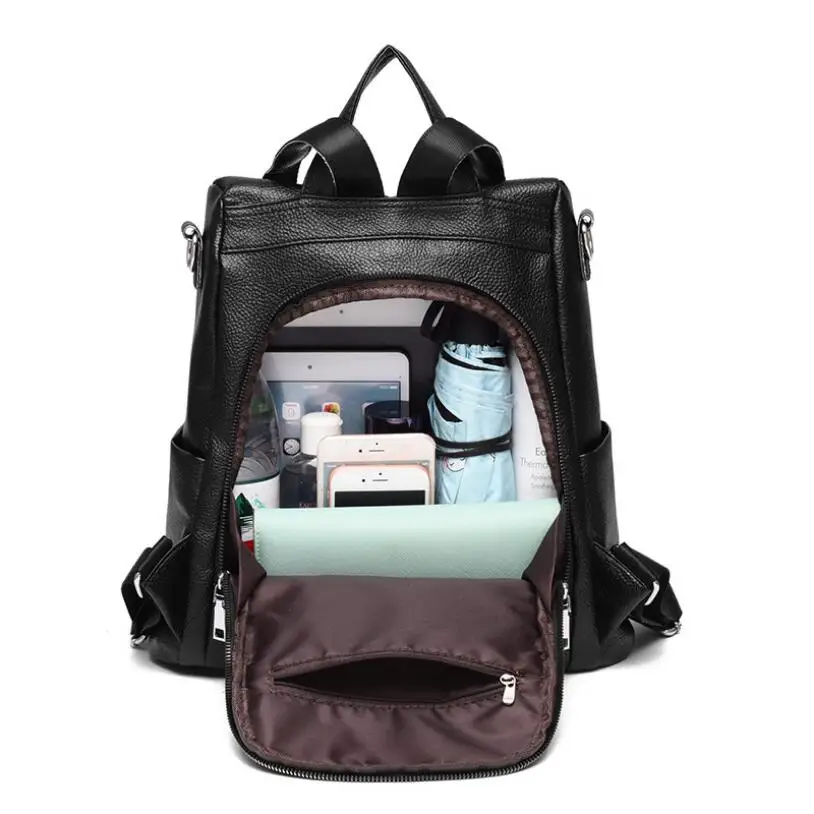 

2018 new shoulder bag casual student backpack fashion trend solid color shoulder bag student bag large capacity travel bag CZ153