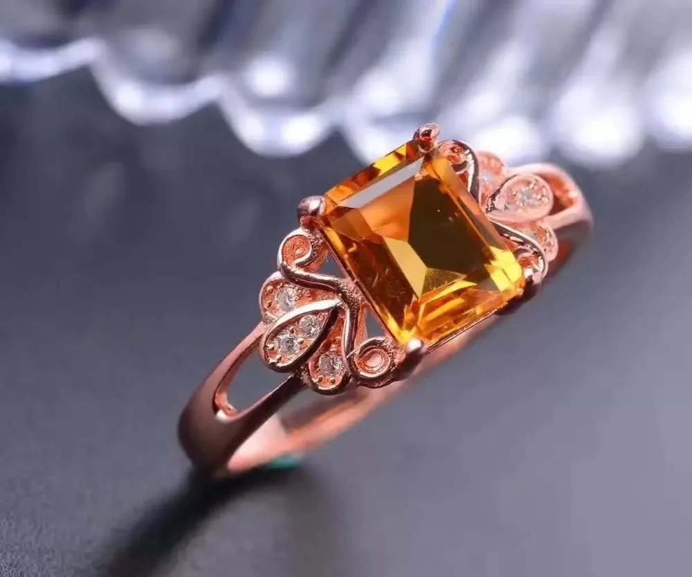 

Женские кольца из серебра 925 пробы с натуральным цитрином, j060804agj