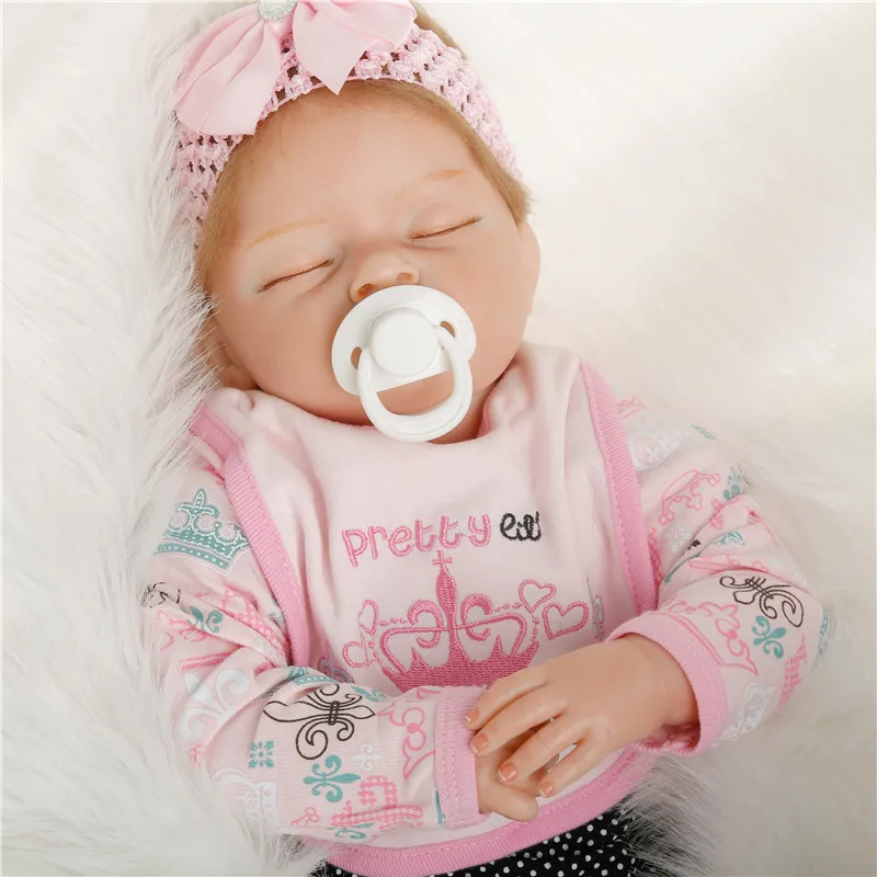SanyDoll 22 дюйма 55 см силиконовые куклы для новорожденных Реалистичная кукла черно