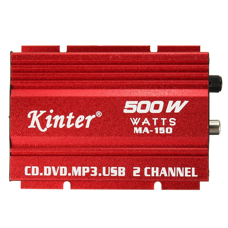 Автомобильный усилитель 12 В разъем 3 5 мм 2 канала 500 Вт USB Hi Fi цифровой стереозвук