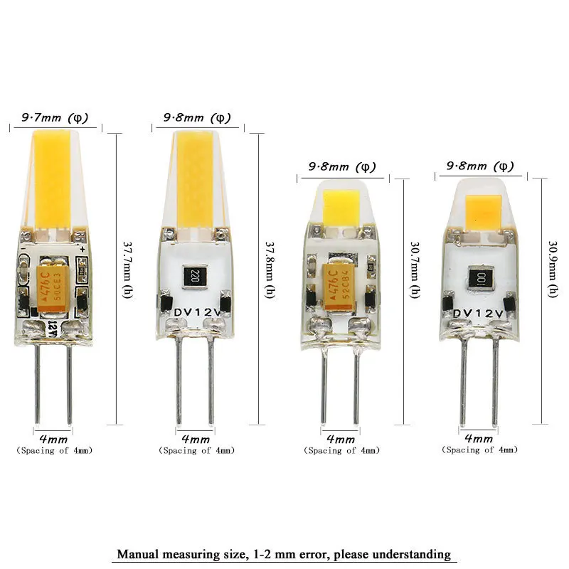 YOTOOS светодиодный светильник G4 лампа AC/DC 12V 1 5 Вт 3 мини COB SMD ing 360 Угол луча заменить