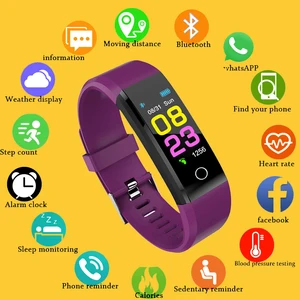 Умный Браслет, монитор сердечного ритма, артериального давления, высокая яркость, цветной экран, умный Браслет, спортивные часы с Bluetooth