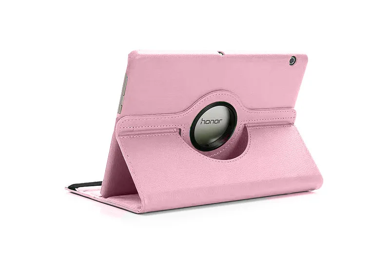 baby pink Gligle 360 Rotaion кожаный чехол Обложка для huawei MediaPad T3 10 9,6 дюймов планшет в виде ракушки 1 компл./лот+ экранная пленка+ стилус для сенсорного экрана - Цвет: baby pink