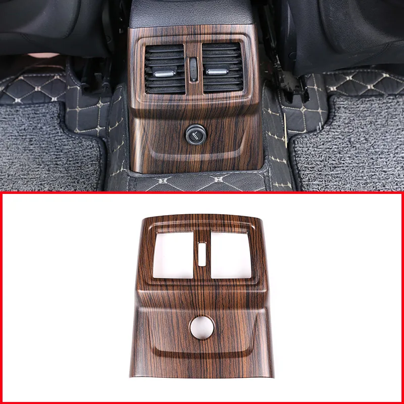 

Pine Wood Grain For BMW X1 F48 2016-2018 For BMW X2 F47 2018 ABS Plastic Rear Row AC Vent Outlet Cover Trim Accessories