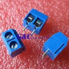 10 шт. KF301-2P 2 подключаемого модуля Клеммная колодка Contor 5,08 мм Pitch Blue