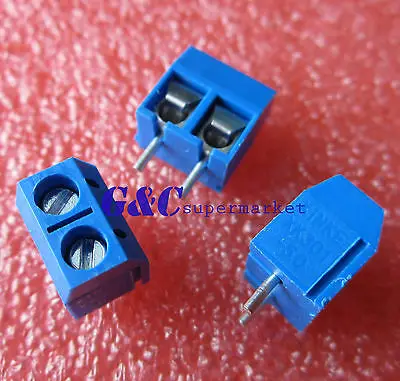 10 шт. KF301 2P 2 подключаемого модуля Клеммная колодка Contor 5 08 мм Pitch Blue|pitch|pitch pin |