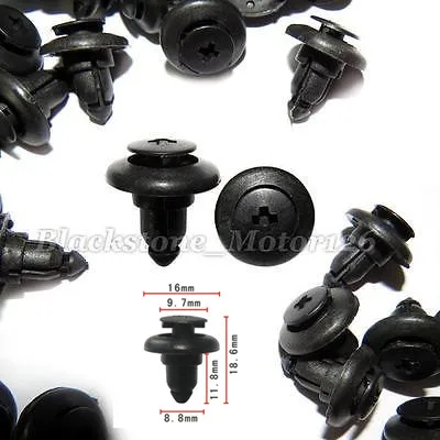 

100x Push Type Bumper Fascia Clips For G M , Radiator Grille Retainer 9mm Hole For Suzuki For Subaru 09409-07325