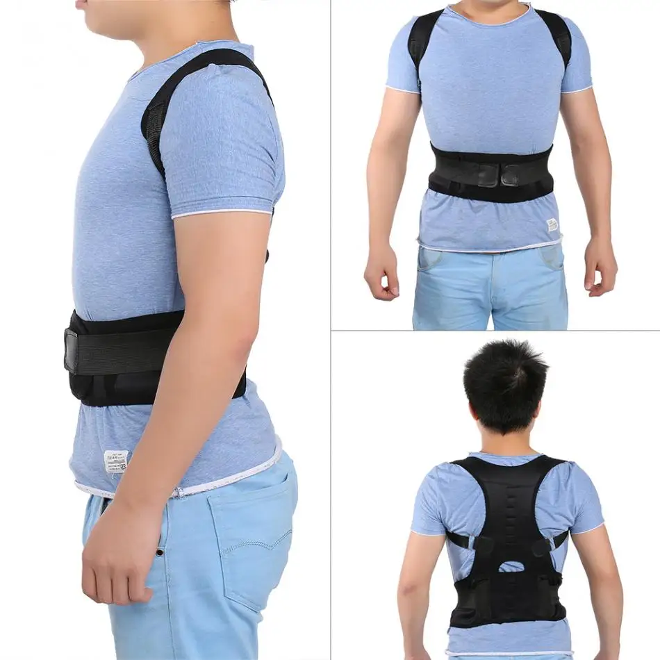 Корсет для взрослых с магнитной терапией поддерживающий пояс на спине корректор