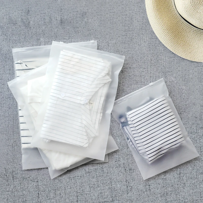 Brief Translucent Matte Woman Outdoor Travel Waterproof Sealed Underwear Storage Bag EVA Material Damp-proof Clothing Shoes Bags | Дом и сад