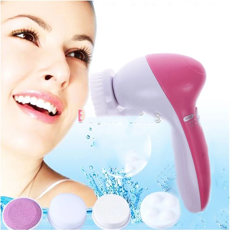 DollarMee excellent fancy Hot 5-1 Multifunction Electric Facial Cleansing Face Brush Spa Massage Skin Care Universal! |