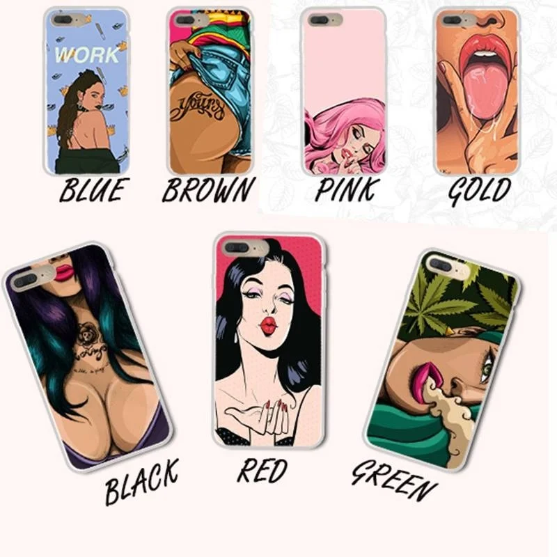 KISSCASE Sexy Girls Case For iPhone 6 6S Plus TPU Pattern 7 8 4 4S 5 5S SE Xs Max Xr S |