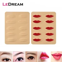 5pcslot 3d silicone permanent makeup tattoo training practice fake false skin lips for microblading tattoo machine beginner