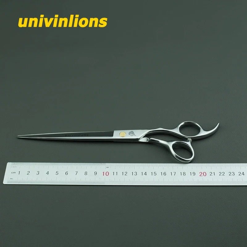 Синий Univinlions, 8 дюймов, прямые ножницы для стрижки собак, ножницы для стрижки собак, ножницы для стрижки домашних животных, ножницы для стрижки кошек, бритвы - Цвет: Синий